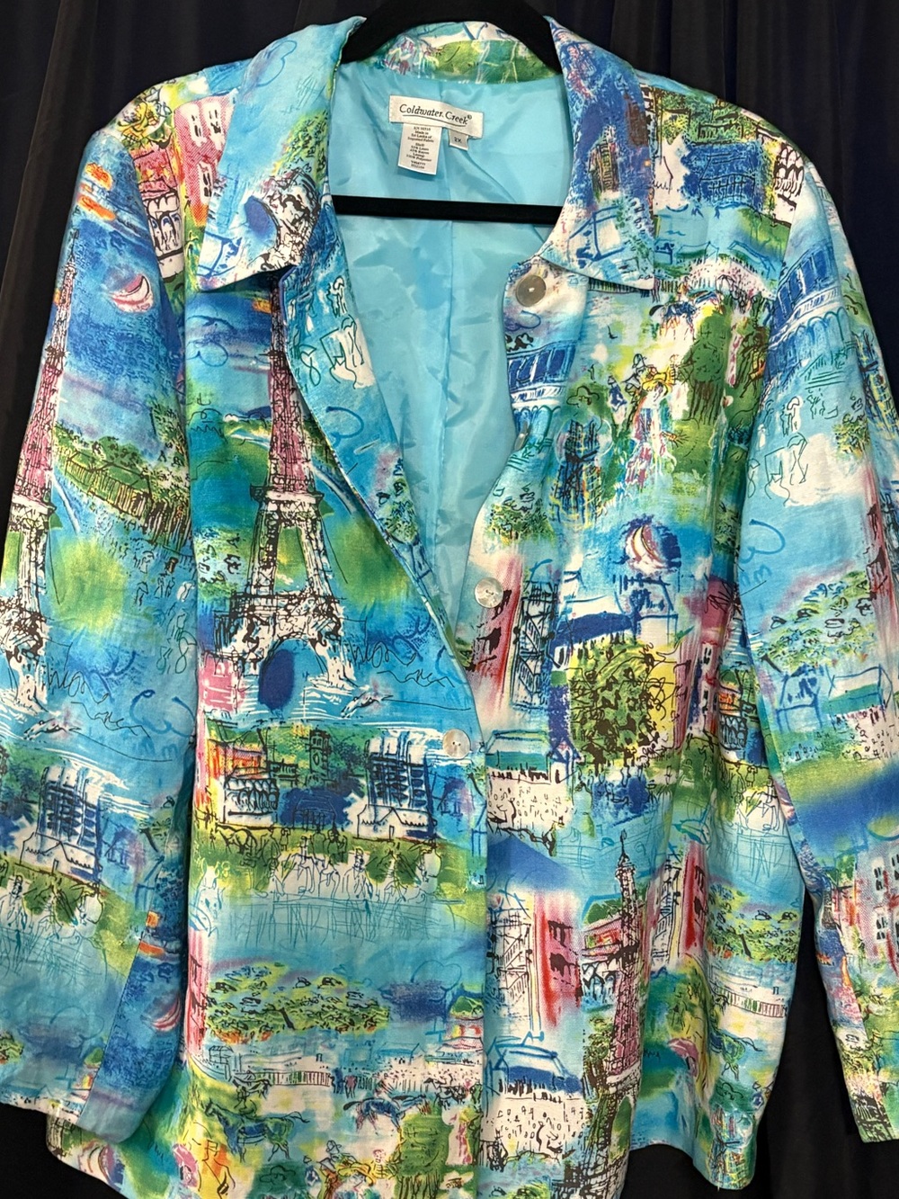Coldwater Creel Linen Paris Jacket